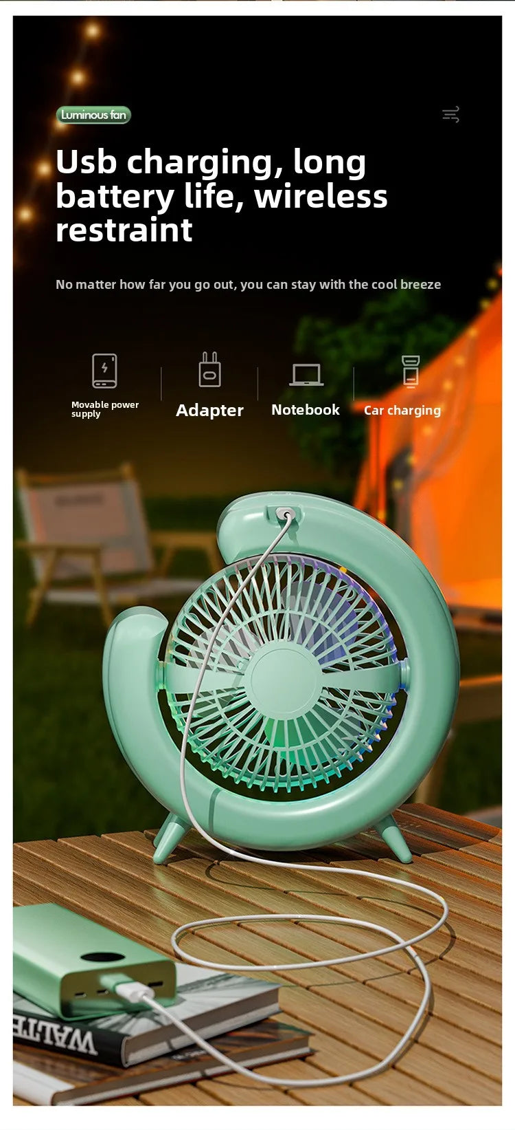 BreezeGlow Mini Fan